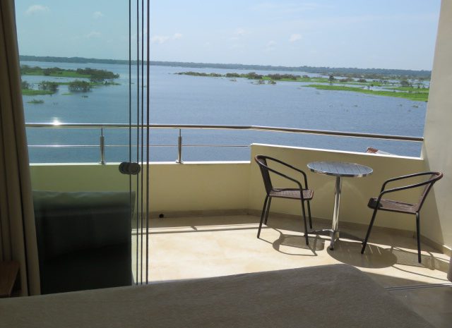 Riverside apartment view from bed, Iquitos